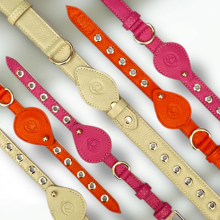 Collier en cuir WAFFY compatible AirTag 