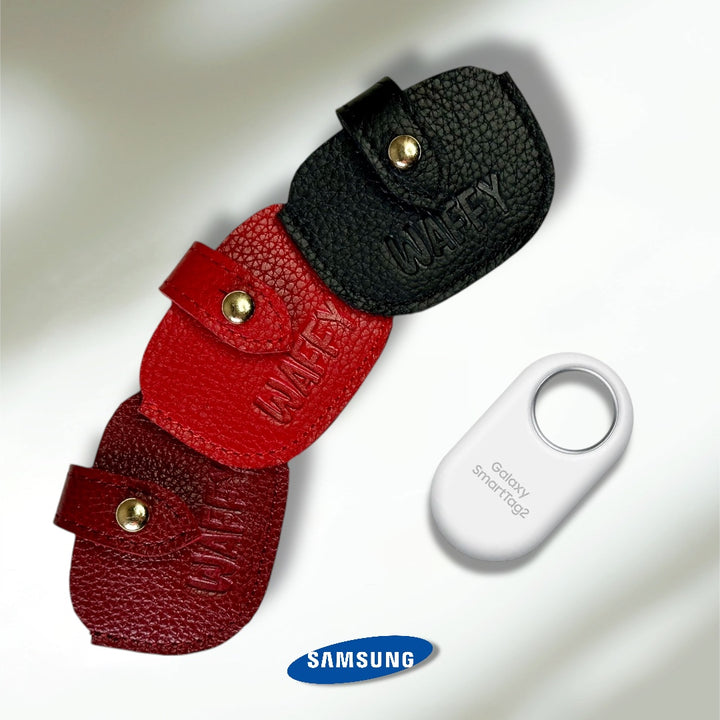 Étui en cuir WAFFY pour Galaxy SmartTag2 (Samsung)