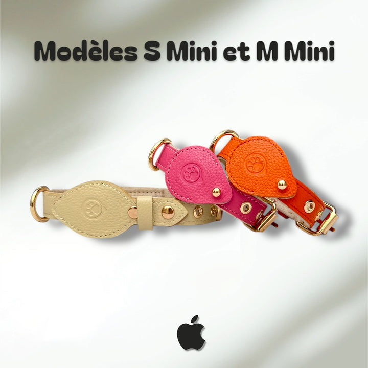 Collier en cuir WAFFY compatible AirTag 